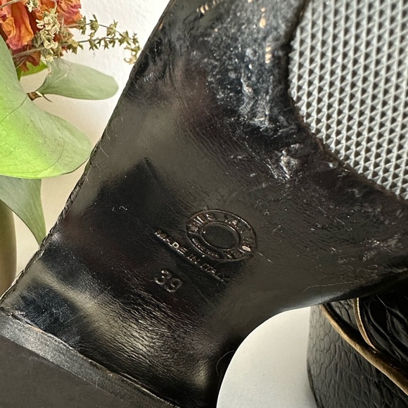 Dries Van Noten black & gold platform leather Oxford shoes - size 39 / US 8 - Picture 8 of 10